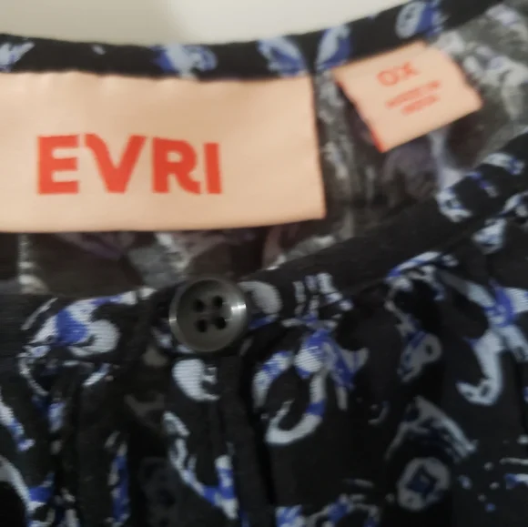 Evri Blue Keyhole Sleeveless Top Sz 0x - Picture 2 of 5